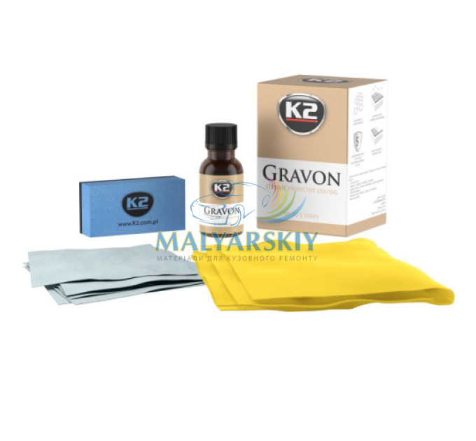 Керамічне покриття для кузова GRAVON REFILL комлект з аплікаторами 50мл K2