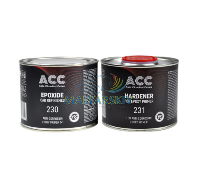 230 Грунт епоксидний Epoxide Car Refinishes СІРИЙ 0,5л +затв.0,5л ACC