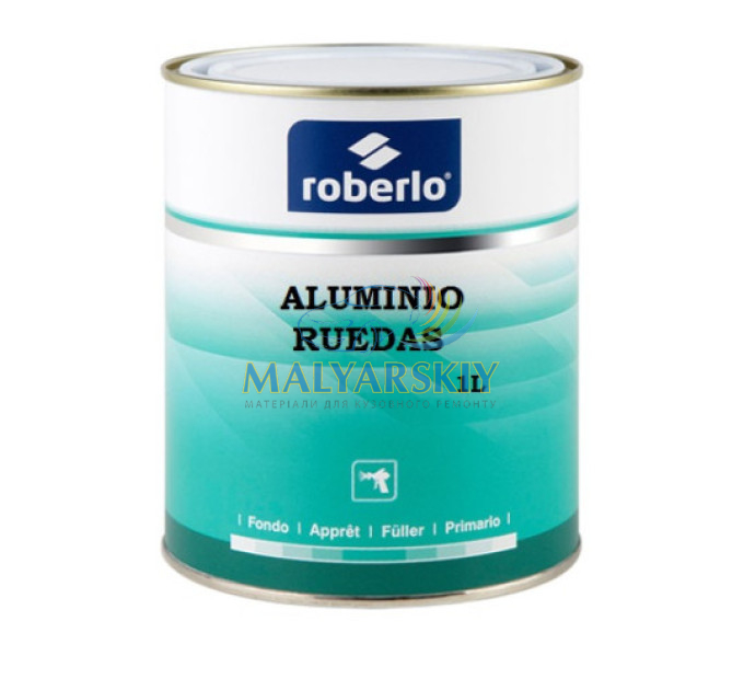 Фарба для дисків СРІБЛЯСТА ALUMINIO RUEDAS (130-150% розчинника) 1л ROBERLO
