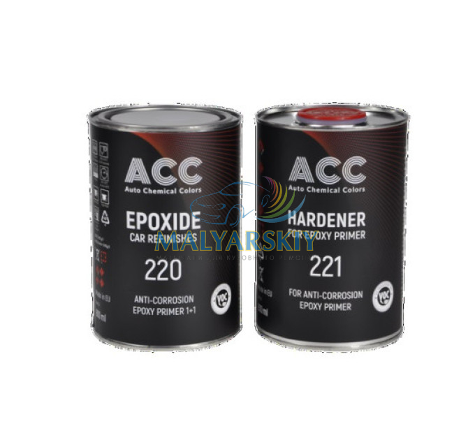 220 Грунт епоксидний Epoxide Car Refinishes ЧОРНИЙ 0,8л +затв.0,8л ACC