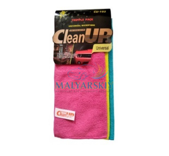 CU-102 Набір універсальних серветок з мікрофібри 3шт 30*30см CleanUp