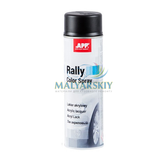 210112 Фарба аерозольна Rally Color Spray APP ЧОРНИЙ МАТ 600мл