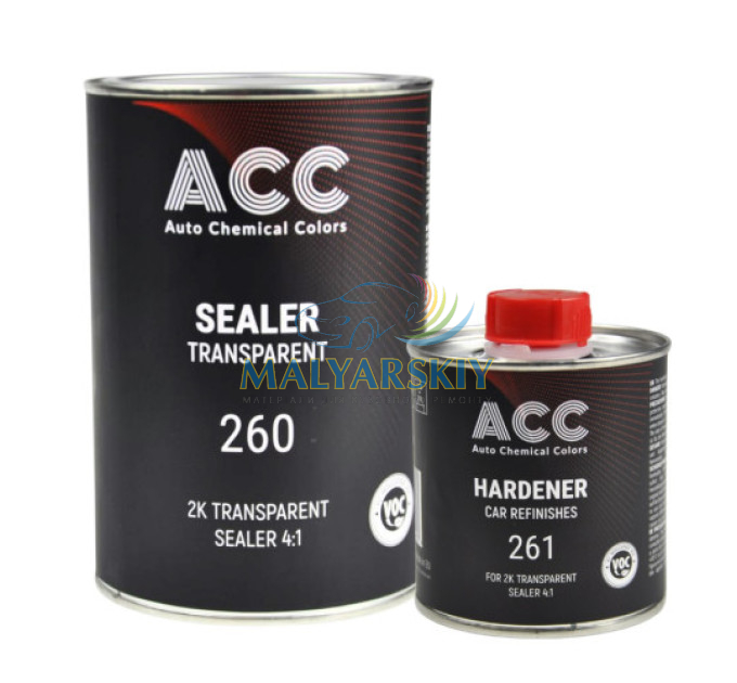 260 Грунт багатофункціональний 4+1Transparent Sealer ПРОЗОРИЙ 0,8л+затв.0,2л ACC