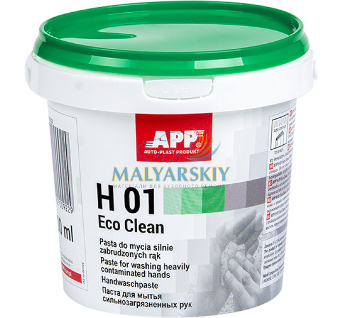 090202 Паста для миття сильно забруднених рук H01 ECO Clean 0,5л APP