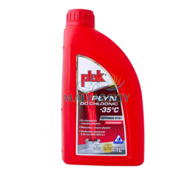 AUTORAD Антифриз КОНЦЕНТРАТ ЧЕРВОНИЙ G12+ PLAK 1л ATAS