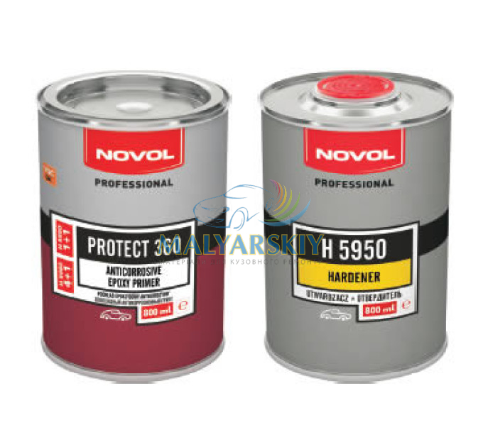 Епоксидний грунт PROTECT 360 ЧОРНИЙ 0,8л+0,8л NOVOL