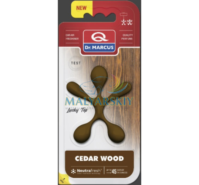 Освіжувач салону Lucky Top Cedar Wood (Кедрове дерево) Dr.Marcus