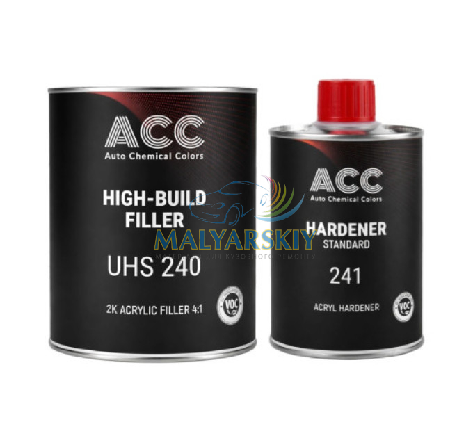 240 Грунт наповнювач 2K UHS High-Build Filler 4:1 ЧОРНИЙ 1л+0,25 затв.241 ACC