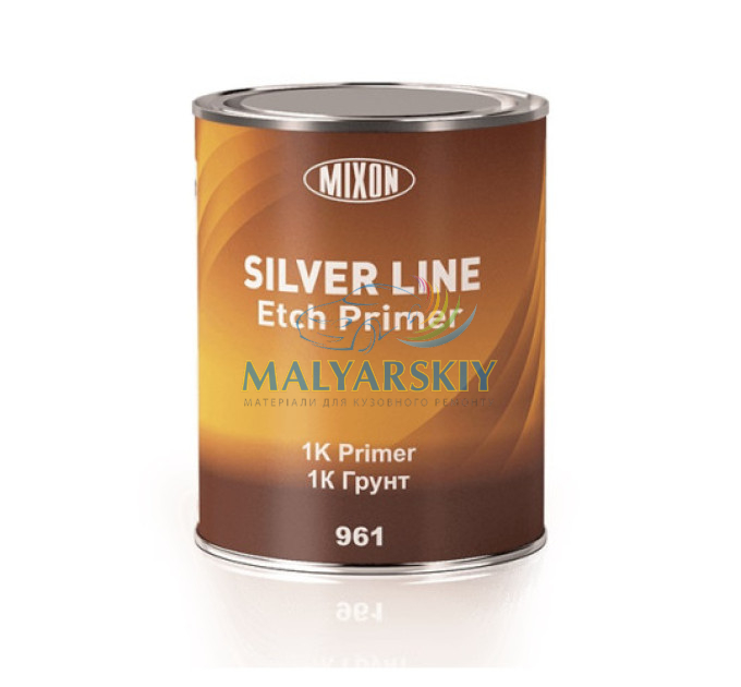 Грунт кислотний для кольорових металів 1K Etch Primer 961 SILVER LINE 0,8л MIXON
