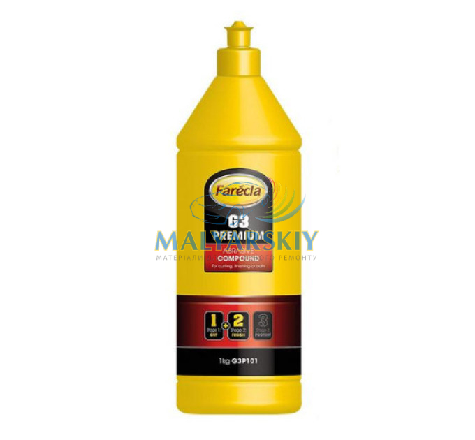 G3P101 Паста полірувальна Premium G3 №1+2 Premium Abrasive Compound 1кг FARECLA