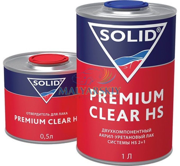 Лак акриловий 2:1 PREMIUM CLEAR HS 1л+0,5л SOLID