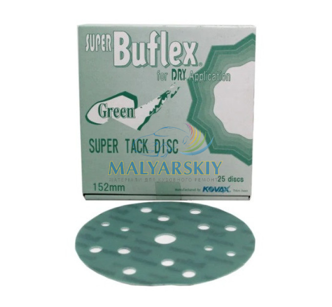 Круг мікроабазивний BUFLEX DRY ST D152мм 15отв. (GREEN) K2000 KOVAX